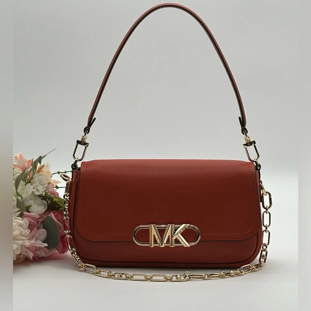 Michael Kors Medium Leather Shoulder Bag - Picture 2 of 12